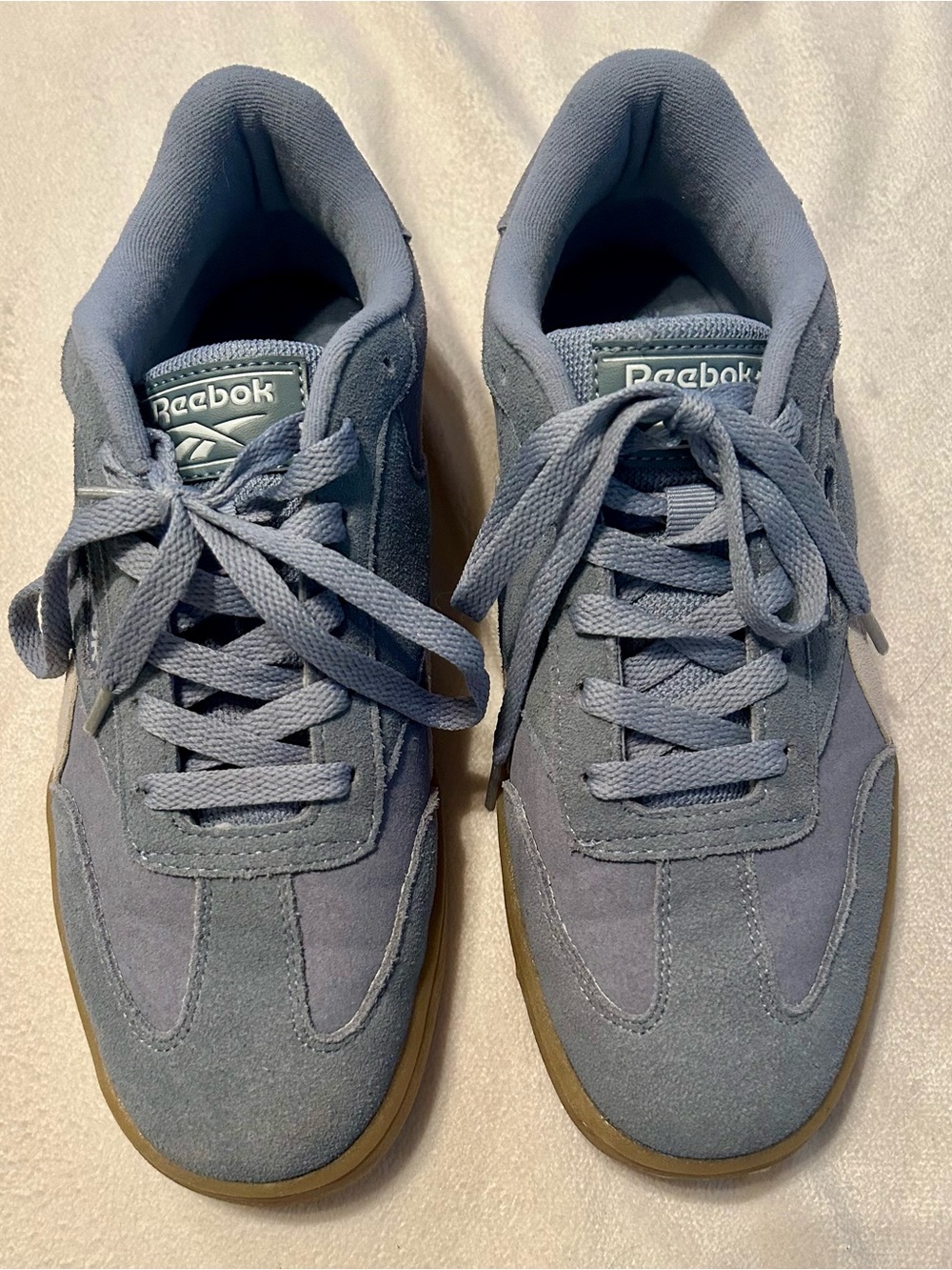Women’s Reebok Forte Lounger Low-Top Suede Sneakers in Light Blue - Picture 3 of 6
